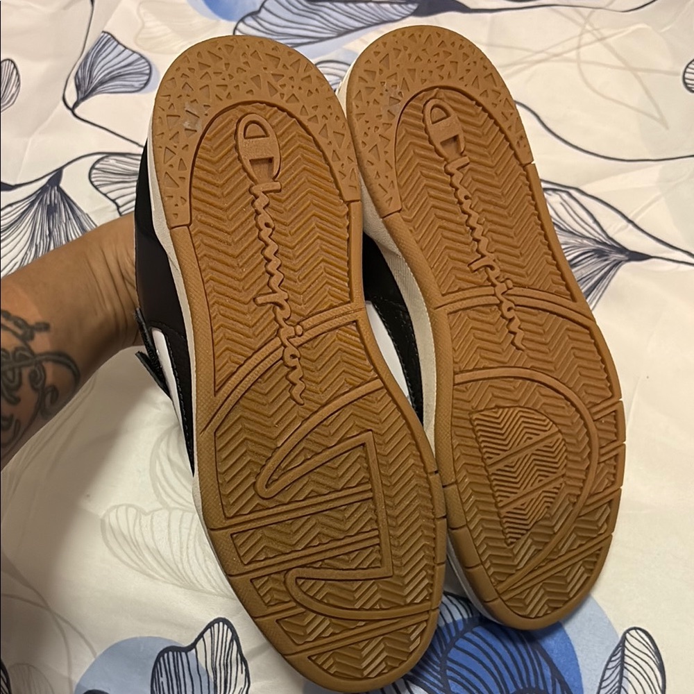 Champion Black and White Sneakers with Rubber Sole - Picture 9 of 11